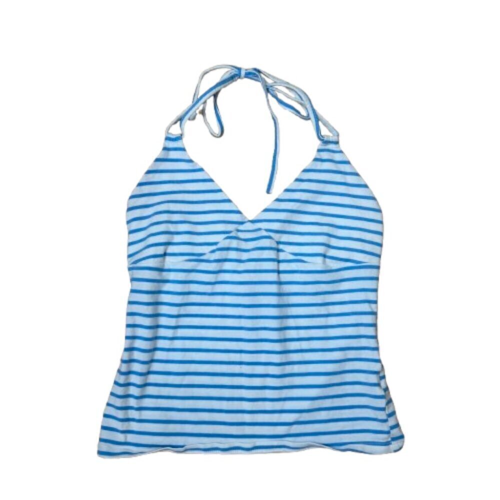 WILD FABLE Nautical Stripe Coastal Halter Neck Tank Top Size XS
